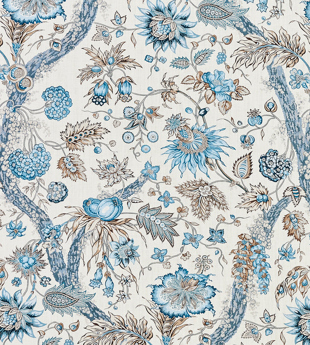 Scalamandre Fleurs Tropicales Water''s Edge Fabric SC 000116647