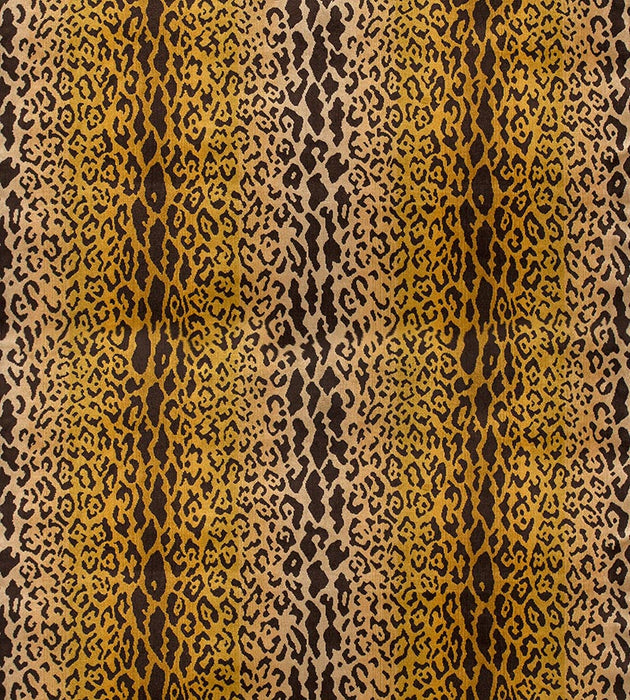 Scalamandre Leopardo Ivory, Gold & Black Fabric SC 000126168MM