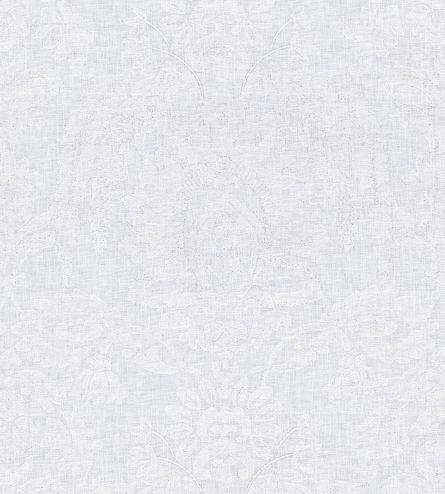 Scalamandre Lia Damask Sheer Snow Fabric SC 000127053