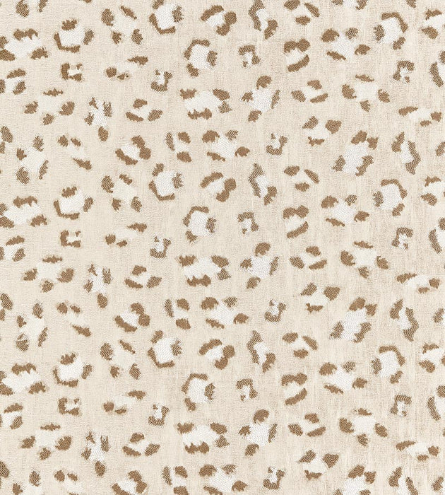 Scalamandre Broderie Leopard Camel On Cream Fabric SC 000127075