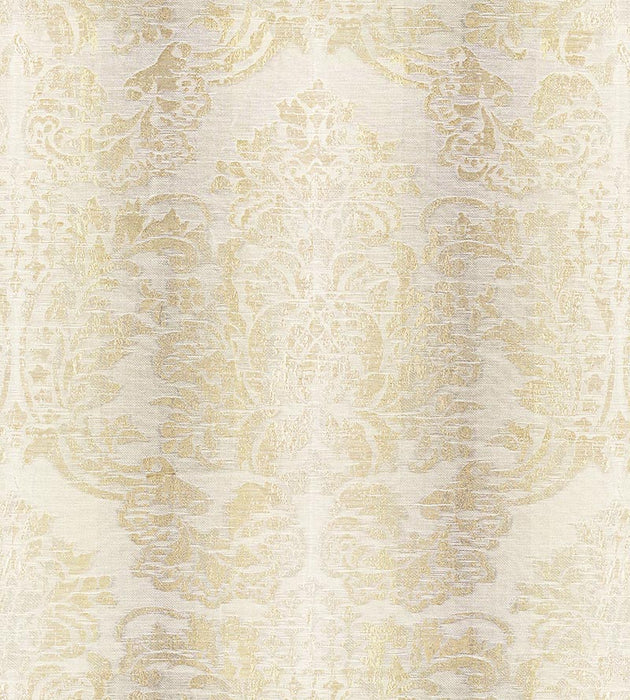 Scalamandre Sorrento Linen Damask Parchment Fabric SC 000127093