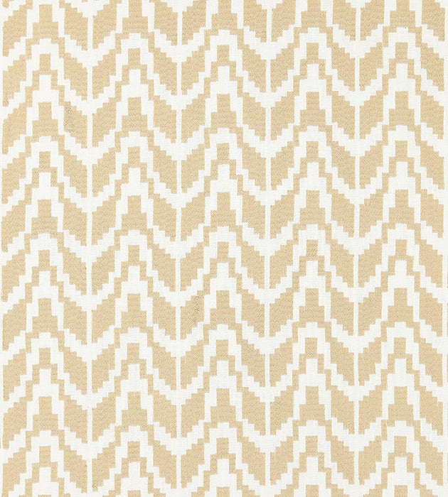 Scalamandre Chevron Embroidery Straw Fabric SC 000127103