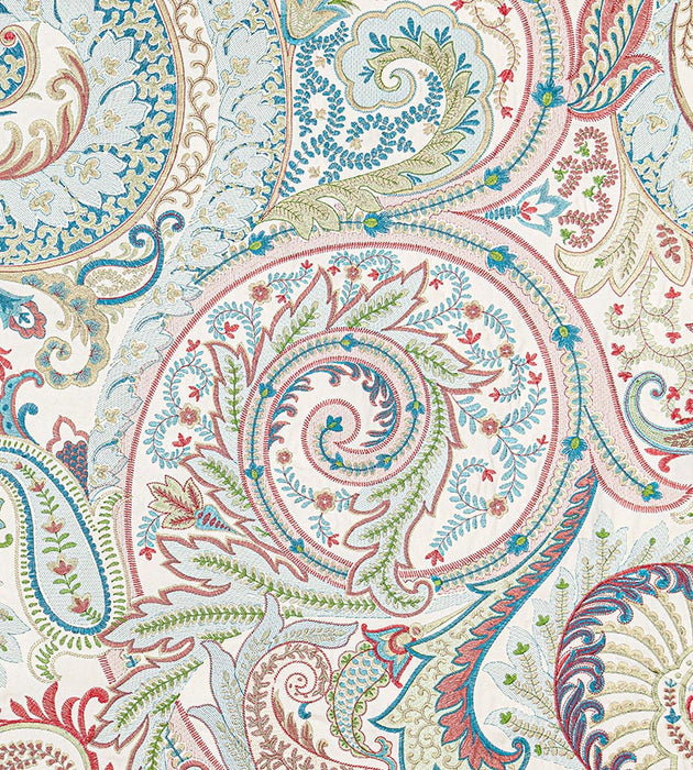 Scalamandre Malabar Paisley Embroidery Bloom Fabric SC 000127124