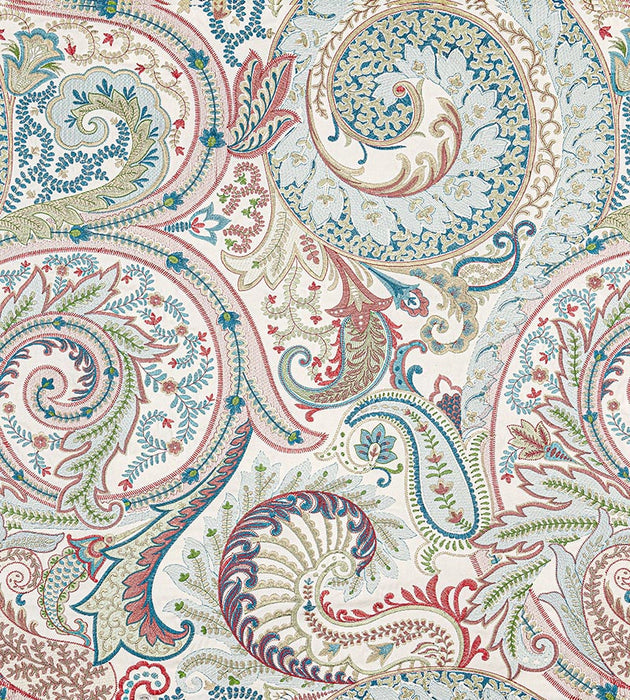 Scalamandre Malabar Paisley Embroidery Bloom Fabric SC 000127124