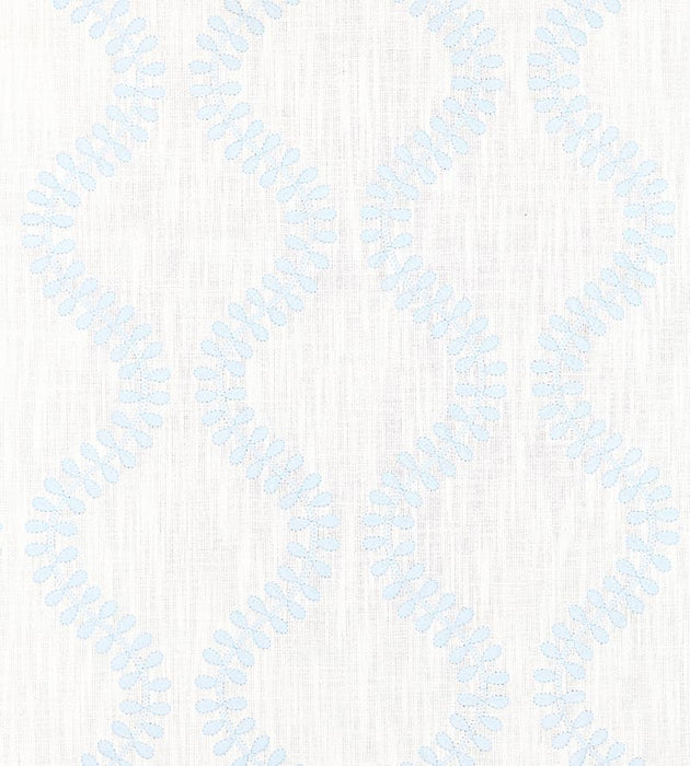 Scalamandre Foglia Embroidery Sky Fabric SC 000127127