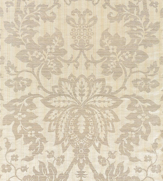 Scalamandre Metalline Damask Champagne Fabric SC 000127136