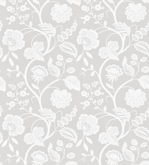 Scalamandre Kensington Embroidery Flax Fabric SC 000127151