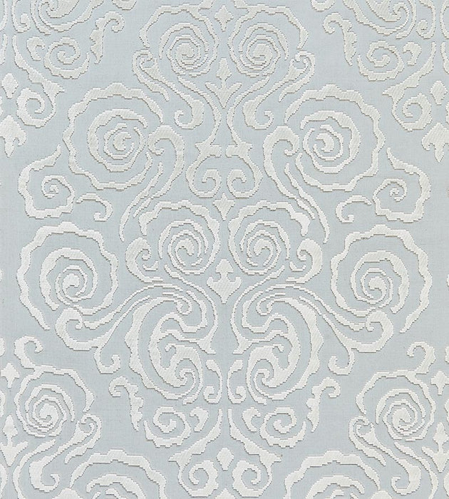 Scalamandre Cirrus Velvet Damask Mist Fabric SC 000127219