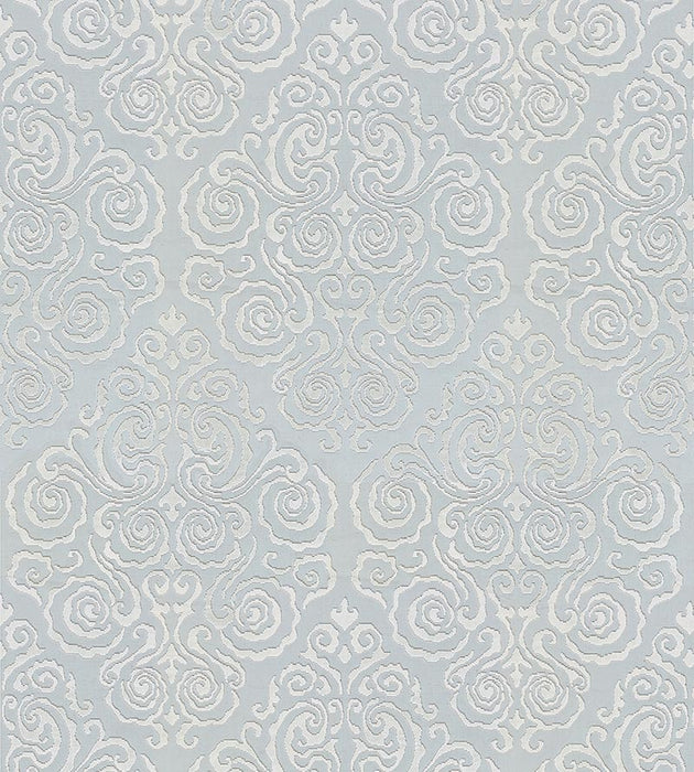 Scalamandre Cirrus Velvet Damask Mist Fabric SC 000127219