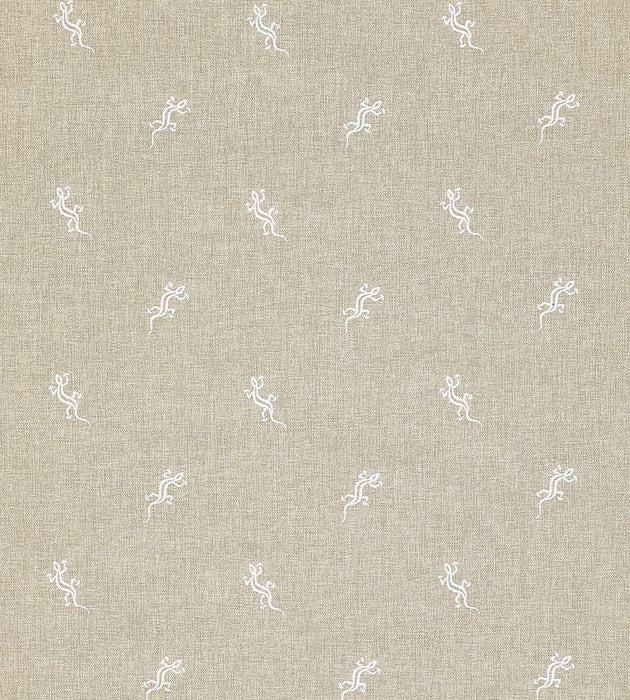 Scalamandre Gecko Embroidery - Outdoor Limestone Fabric SC 000127319