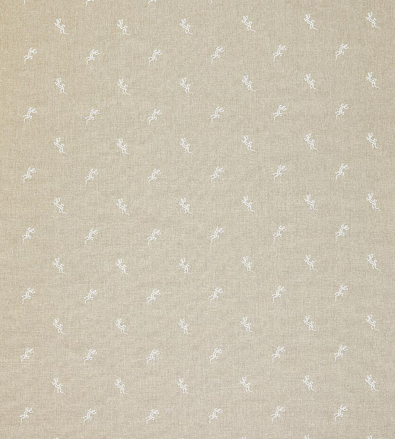 Scalamandre Gecko Embroidery - Outdoor Limestone Fabric SC 000127319