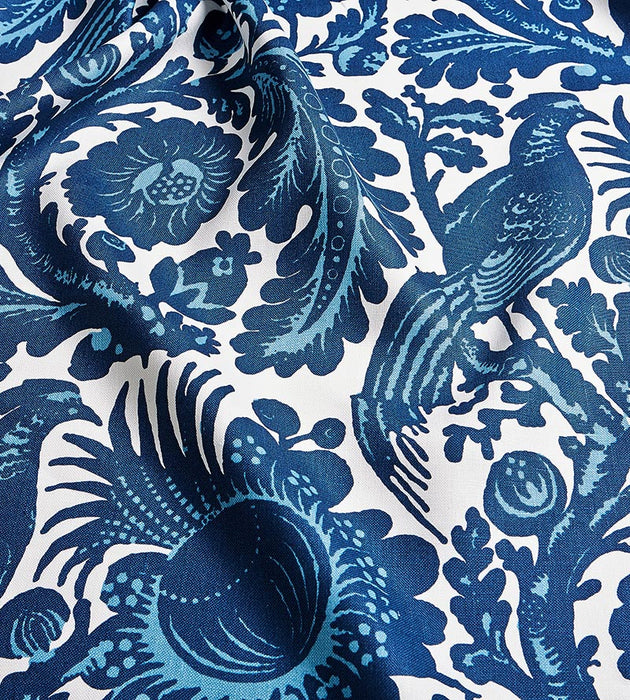 Scalamandre Resist Print Light & Dark Blue On White Fabric SC 00016218M