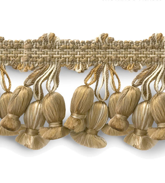 Scalamandre Newport Tassel Fringe White, Fawn, Taupe Trim SC 0001FT1103