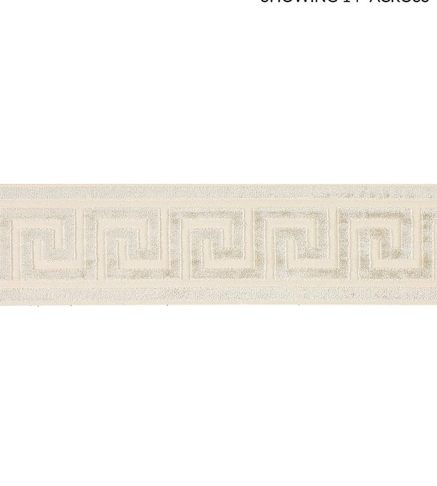 Scalamandre Greek Key Velvet Tape Mist Trim Sample SC 0001T3279