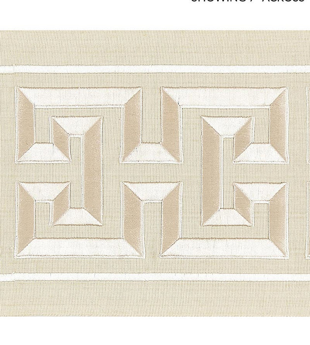 Scalamandre Imperial Embroidered Tape Sand Trim Sample SC 0001T3280