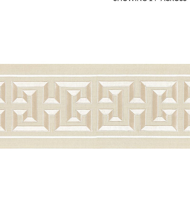 Scalamandre Imperial Embroidered Tape Sand Trim Sample SC 0001T3280