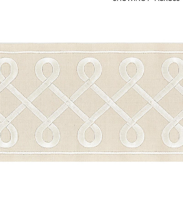 Scalamandre Soutache Embroidered Tape Sand Trim Sample SC 0001T3281