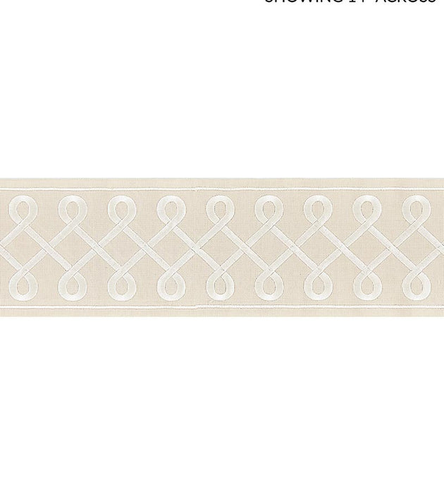 Scalamandre Soutache Embroidered Tape Sand Trim Sample SC 0001T3281