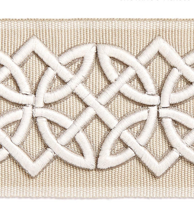 Scalamandre Celtic Embroidered Tape Linen Trim SC 0001T3282