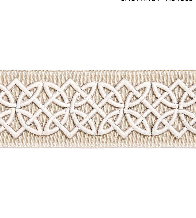 Scalamandre Celtic Embroidered Tape Linen Trim SC 0001T3282