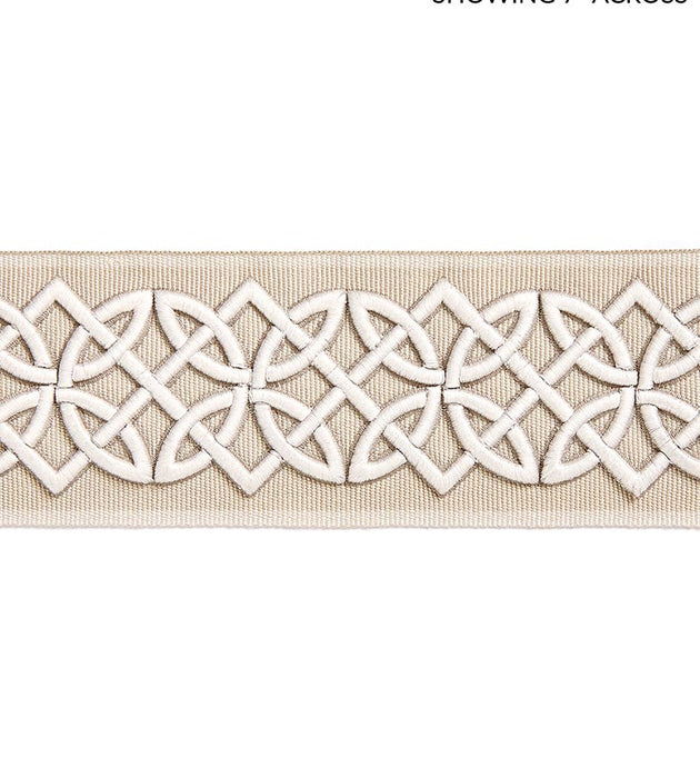 Scalamandre Celtic Embroidered Tape Linen Trim SC 0001T3282