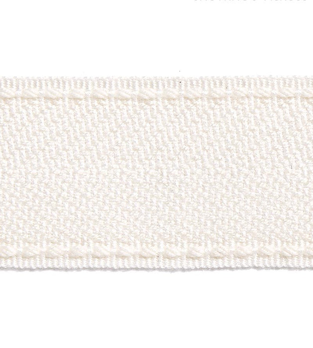 Scalamandre Montauk Herringbone Tape Snow Trim Sample SC 0001T3285