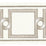 Scalamandre Square Link Embroidered Tape Platinum Trim Sample SC 0001T3287