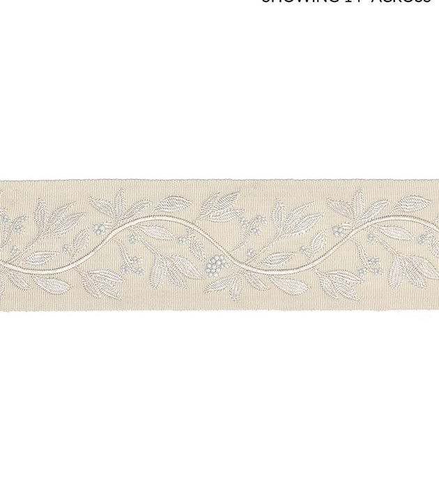 Scalamandre Laurel Embroidered Tape Vellum Trim SC 0001T3292