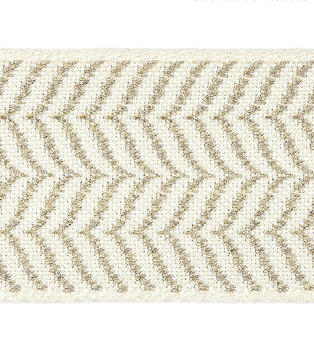 Scalamandre Artemis Tape Flax On Ivory Trim SC 0001T3294