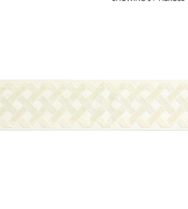 Scalamandre Parquet Velvet Tape Bechamel Trim Sample SC 0001T3326