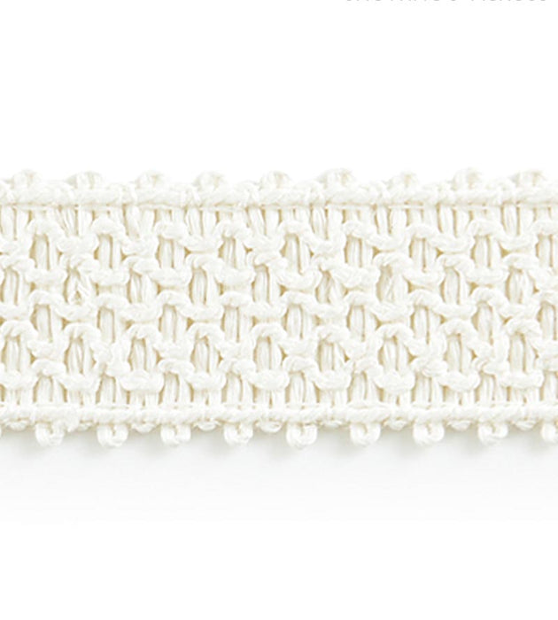 Scalamandre Ansa Linen Braid Blanc Trim Sample SC 0001V1245