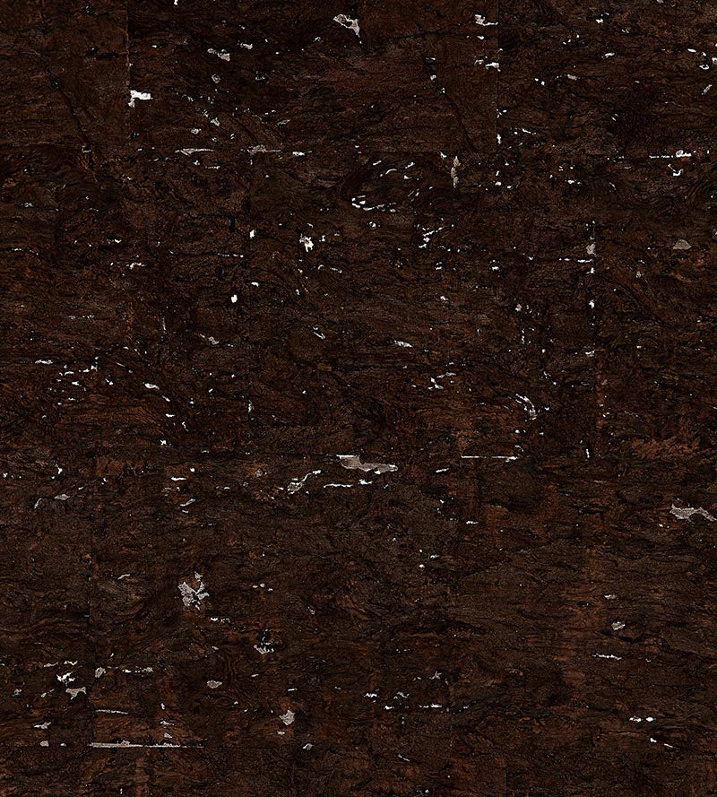 Scalamandre Carbonized Cork Espresso & Silver Wallpaper SC 0001WP88352