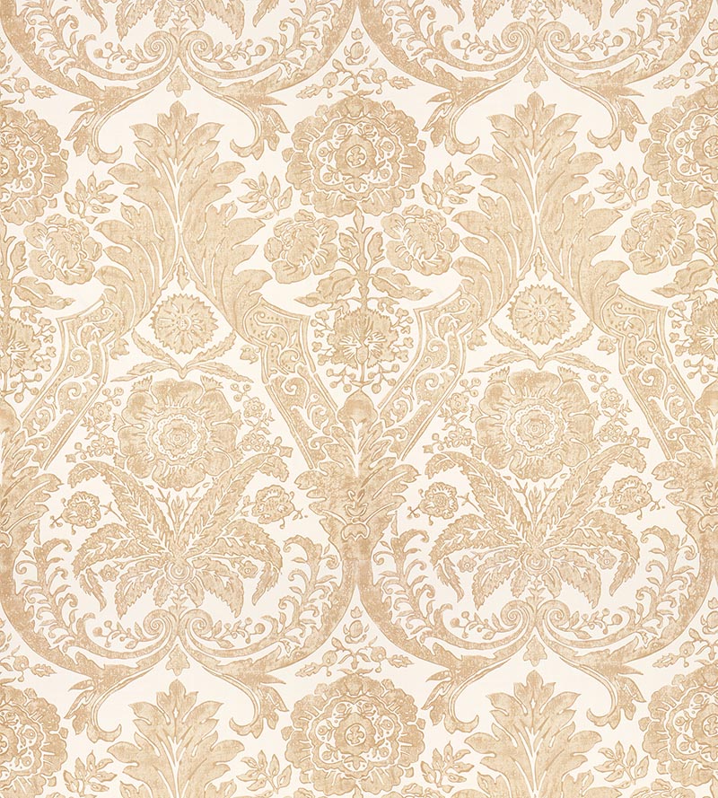 Scalamandre Luciana Damask Print Sand Wallpaper SC 0001WP88354