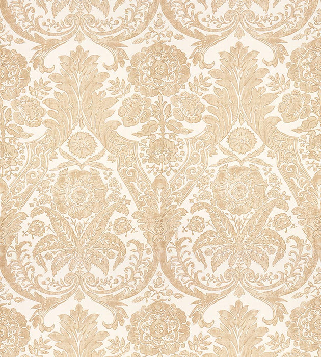 Scalamandre Luciana Damask Print Sand Wallpaper SC 0001WP88354