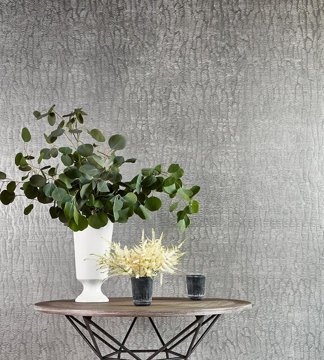 Scalamandre Rainshadow Silver Wallpaper Sample SC 0001WP88369