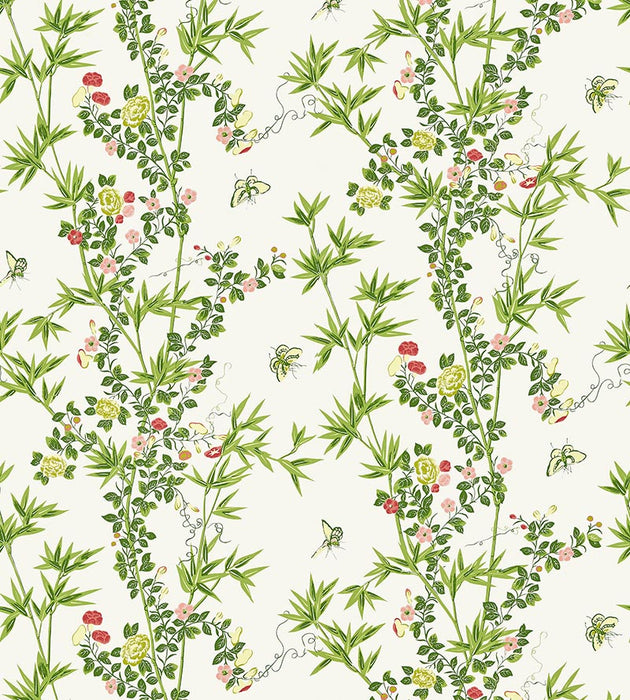 Scalamandre Jardin De Chine Spring Wallpaper Sample SC 0001WP88375