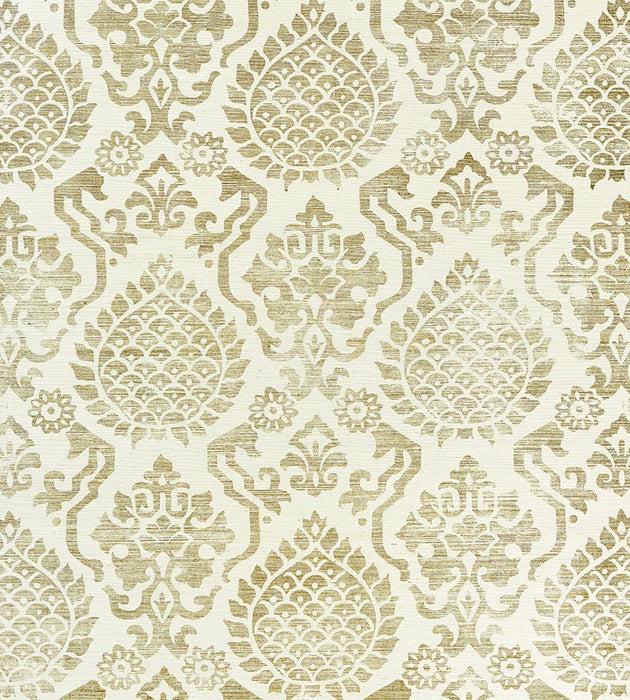 Scalamandre Surat Sisal Burnished Gold On Cream Wallpaper SC 0001WP88378