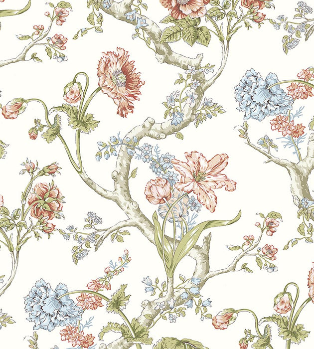 Scalamandre Andrew Jackson Floral Countryside Wallpaper Sample SC 0001WP88432