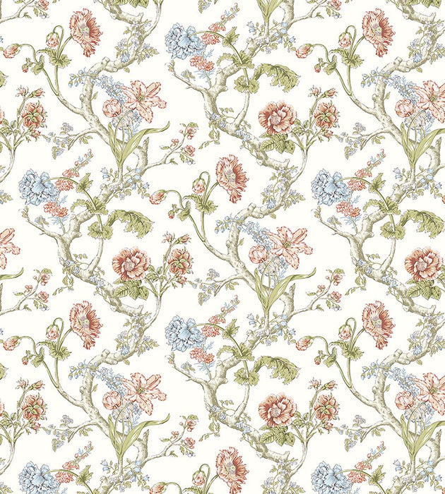 Scalamandre Andrew Jackson Floral Countryside Wallpaper Sample SC 0001WP88432