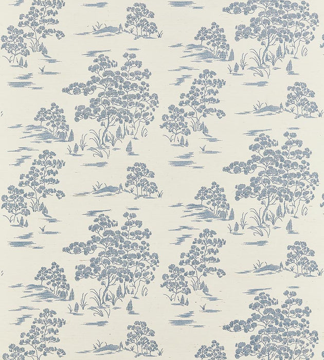 Scalamandre Katsura Embroidered Toile Sky Wallpaper SC 0001WP88445