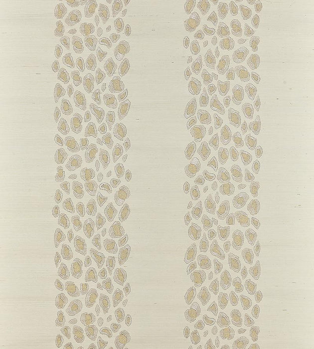 Scalamandre Catwalk Embellished Grasscloth Pearl Wallpaper Sample SC 0001WP88446