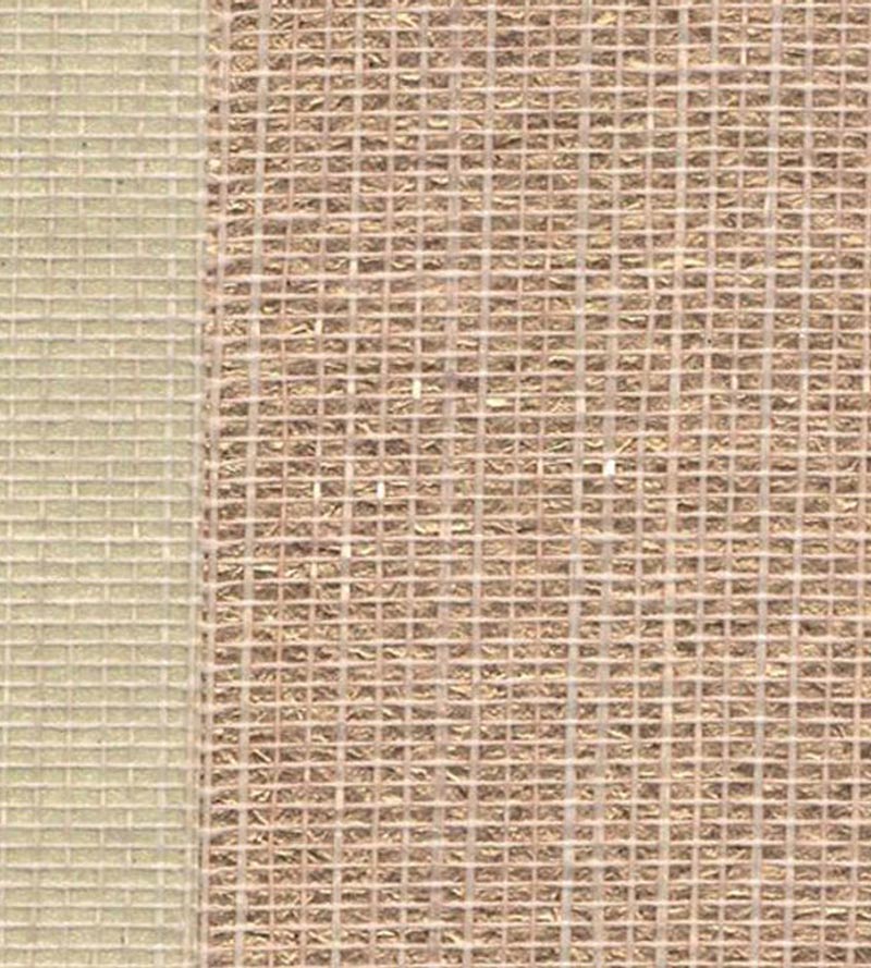 Scalamandre Mezzo - Sisal Natural & Warm Gold Wallpaper SC 0001WP88463