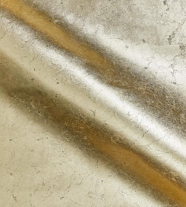 Scalamandre Pyrite Brushed Gold Wallpaper Sample SC 0001WP88518