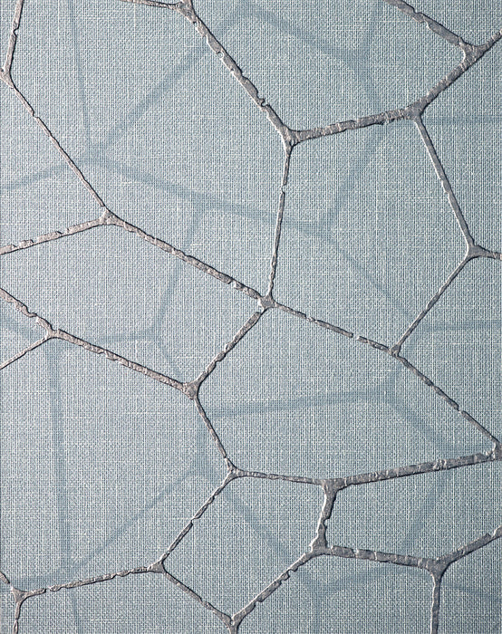 Scalamandre Lattice Wallcovering Silver Sky Wallpaper Sample SC 0001WP88542