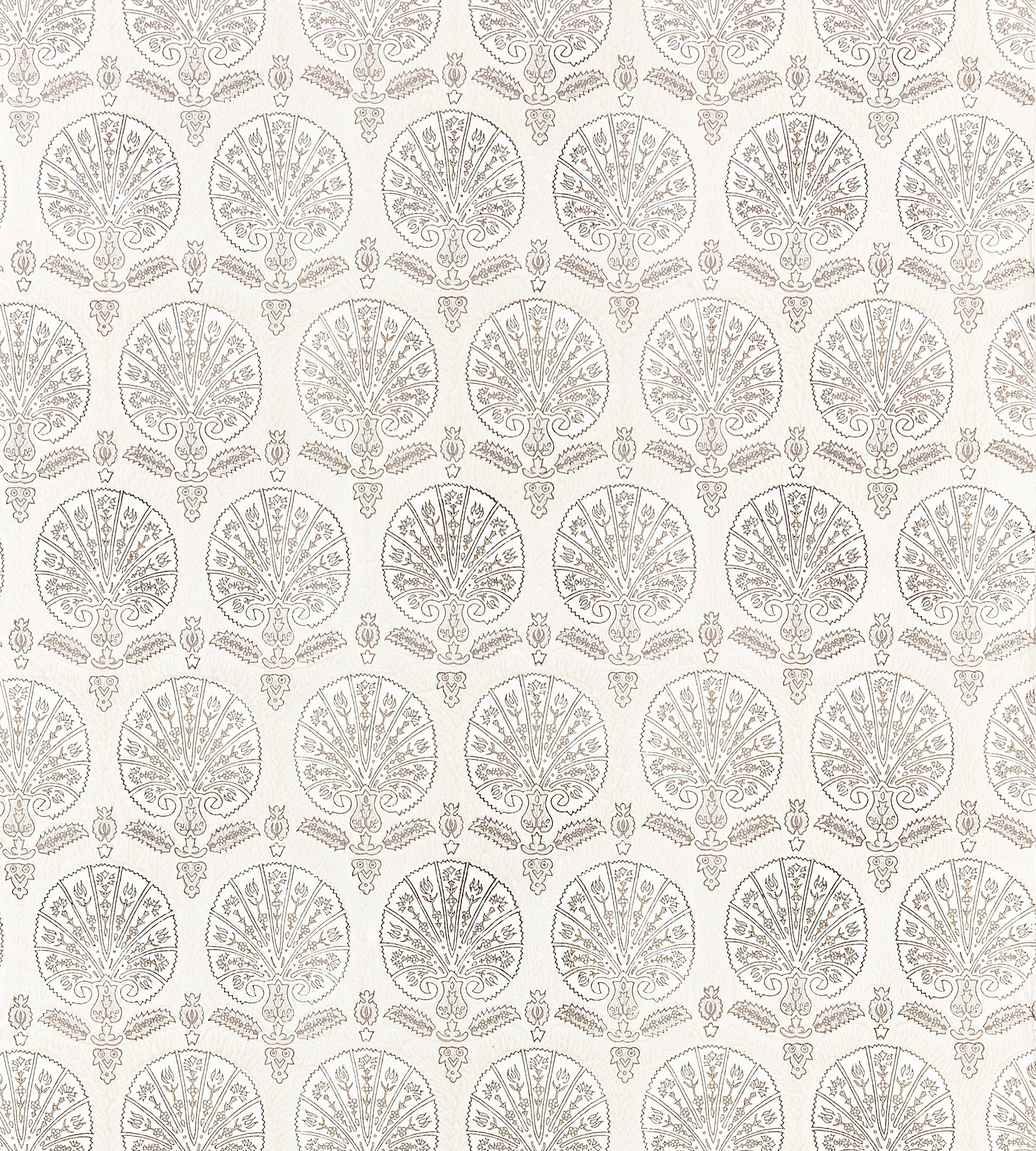 Scalamandre Karanfil Block Print Wallpaper Birch Wallcovering Sample SC 0001WP88560