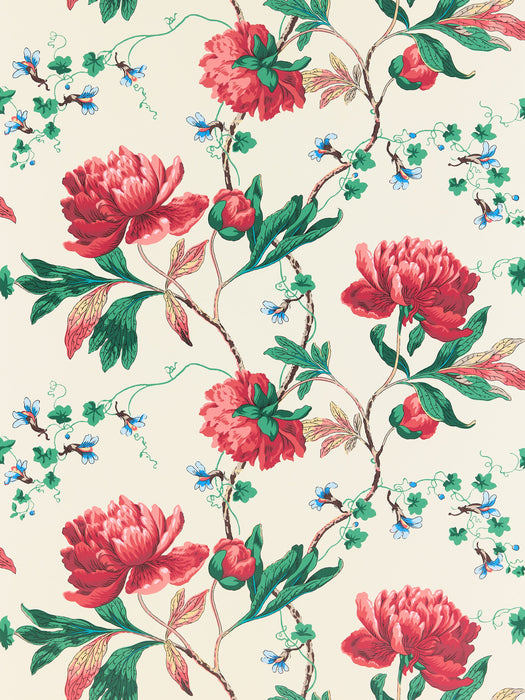 Scalamandre Isadora Red Multi Wallpaper SC 0001WP88562