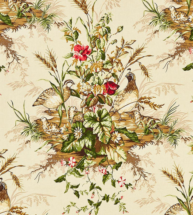 Scalamandre Edwin'S Covey Linen Print Multi On Sisal Fabric SC 000216310