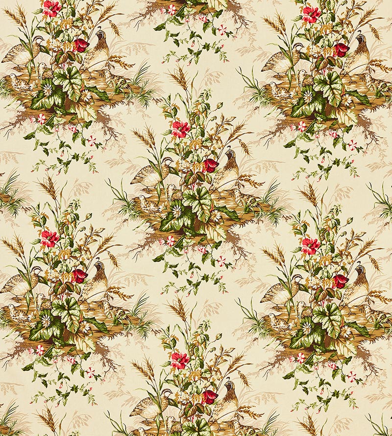 Scalamandre Edwin'S Covey Linen Print Multi On Sisal Fabric SC 000216310