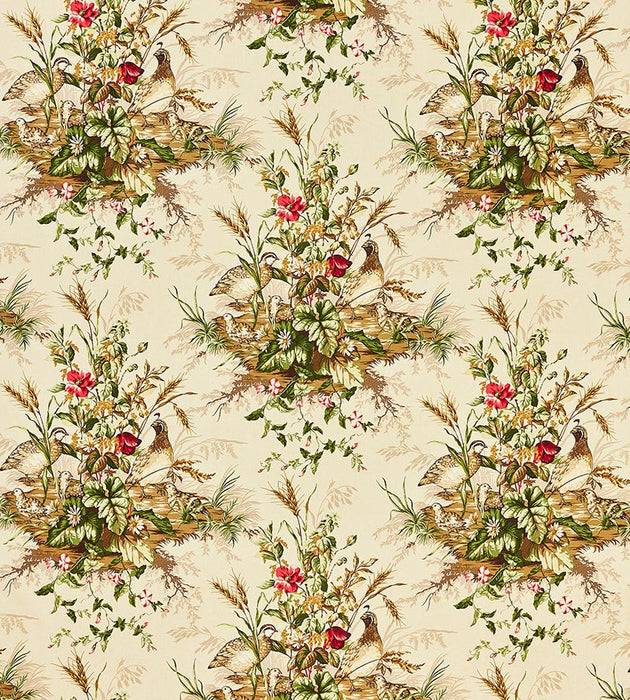 Scalamandre Edwin'S Covey Linen Print Multi On Sisal Fabric SC 000216310