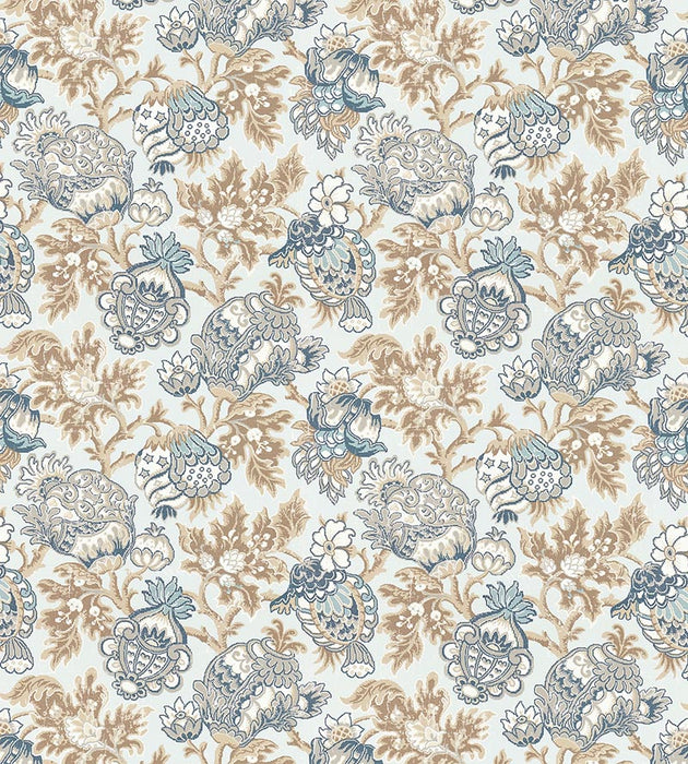 Scalamandre Canterbury Linen Print Sky Fabric SC 000216593